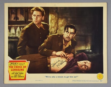 1943 The Cross of Lorraine Gene Kelly Signed Lobby Card