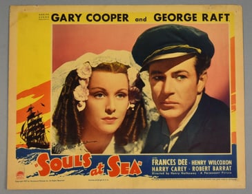 1937 Souls at Sea Lobby Card, Signed by Frances Dee