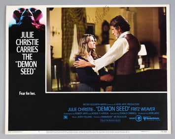 1977 Julie Christie Signed Demon Seed Lobby Card