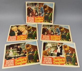 1947 Farmer's Daughter Joseph Cotten Signed Lobby Cards