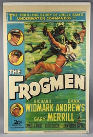 1951 The Frogmen One Sheet, Richard Widmark