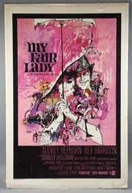 1964 My Fair Lady, Hepburn & Harrison One Sheet