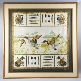 Gucci Duck Harness Silk Scarf, Framed