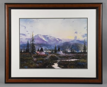 1984 Thomas Kinkade "Days of Peace" Gallery Proof, Framed