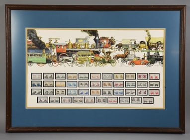 Wind River Studios Karl Rogers Transportation Print, Stamps