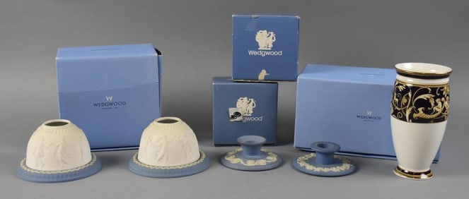 Wedgwood Jasperware & Porcelain Decorative Pieces w/ Boxes