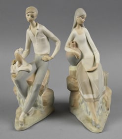 Nao by Lladro Porcelain Cat & Elephant Figurines