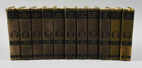 Antique The Complete Works of Mark Twain, 11 Book Set