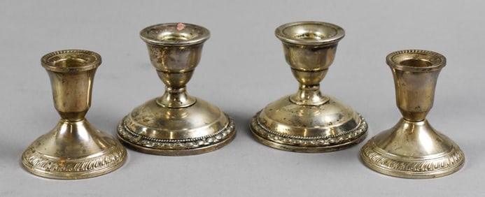 Vintage Duchin & La Pierre Sterling Weighted Candle Holders