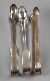 18th & 19th C London Sterling Sugar Tongs