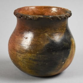 Lavina Bartlett Navajo Clay Jar, Ruffle Rim