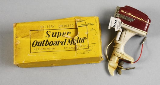 Vintage Japan Super Outboard Motor, Original Box