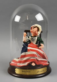1990 Annalee Doll Society Betsy Ross #232, Dome Display