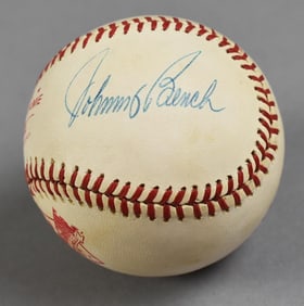 Johnny Bench Cincinnati Reds Catcher Signed Baseball