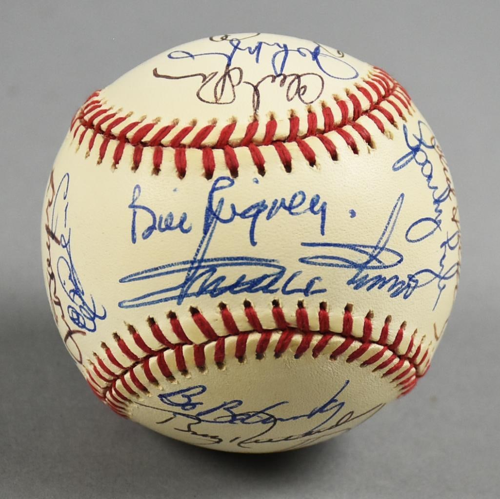 1990s Multi MLB Bill Rigney Player Signed Baseball (1 of 6)