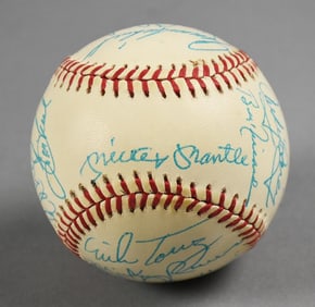 Classic New York Yankees Player Signed Baseball