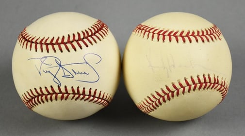 Darryl Strawberry & Ricky Henderson Signed Baseballs