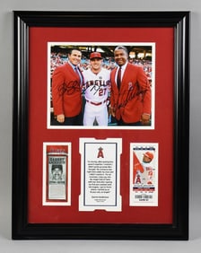 Garrett Anderson Angels HOF Shadowbox, Multi Signed Photo