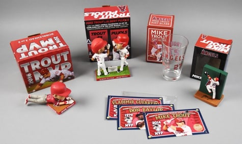 Mike Trout Angels MVP Gift Collection w/ Albert Pujols