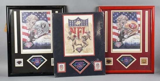 75th Anniversary of the NFL Shadowbox Signed Ltd Eds