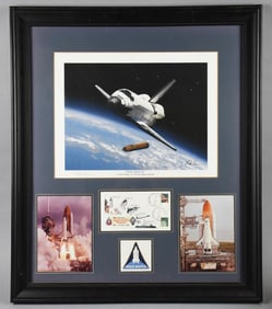 Frame NASA Space Shuttle Commemorative Photos/First Day Cover