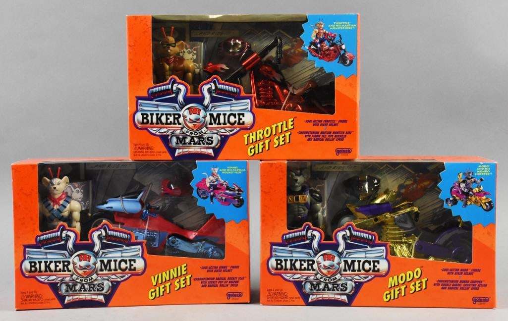 3 1994 Galoob Biker Mice from Mars Gift Sets-NOS (1 of 2)
