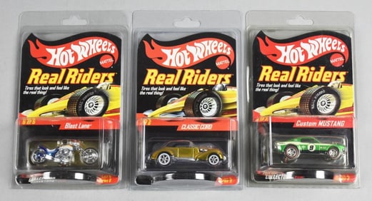 2004, 07, 09 Mattel Hot Wheels Real Riders Ltd Ed-MOC-NOS