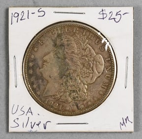 1921 S Morgan Silver Dollar - Very Fine