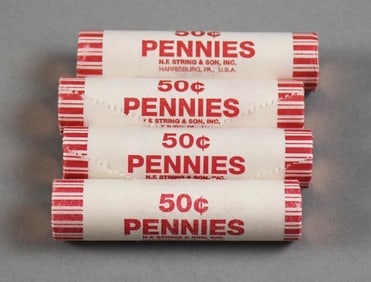 2009-2010 Unsorted P & D Penny Rolls, Bank Rolled