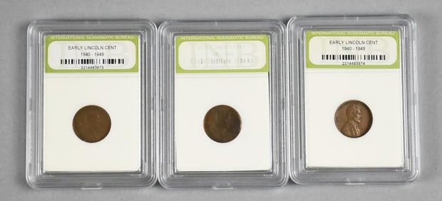 INB 1944, 1946, 1948 Early Lincoln Cent 1940-49