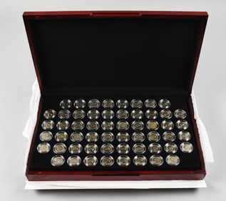 (56) 1980s Jefferson Nickels in Display Box