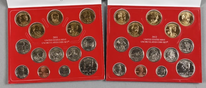 2011-2012 US Mint Denver Uncirculated Coin Sets