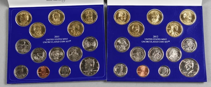 2011-2012 US Mint Philadelphia Uncirculated Coin Sets