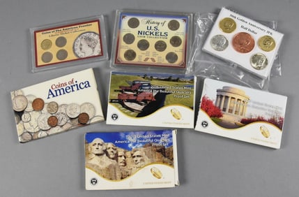 (7) US Mint Historical Coin Collection Sets