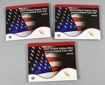 2013-2015 US Mint Denver Uncirculated Coin Sets