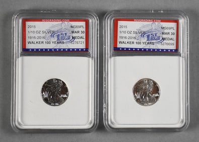IGS Grading 2015 Silver Walker 100 Years, MS69PL