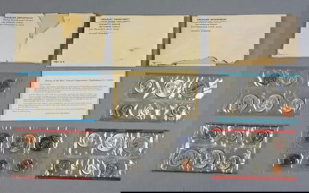 1962-63. 1965 Treasury Office Uncirculated Mint Sets