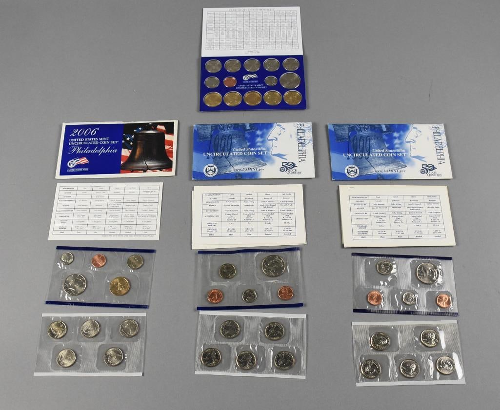 1999, 2006-07 US Mint Philadelphia Uncirculated Coin Sets (1 of 6)