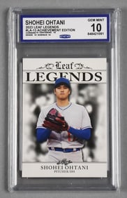 2023 Leaf Legends Shohei Ohtani GEM MINT 10 Graded Card