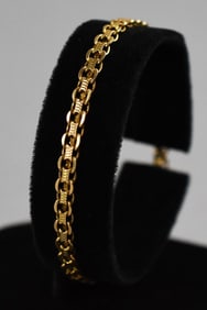 Italy 14K Yellow Gold Chain Link Bracelet