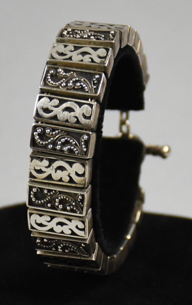 Sterling Silver Bracelet w/ Scroll Detail (1 of 6)