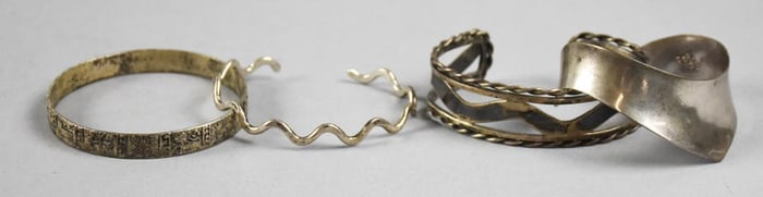 Vintage Mexican and Other Sterling Bracelets