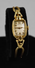 c1950 Hamilton 14K Yellow Gold Case & Band Watch