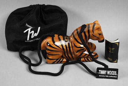 Timmy Woods Zebra Purse, Original Dust Bag