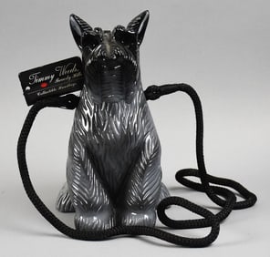 Timmy Woods Schnauzer Purse, Original Dust Bag