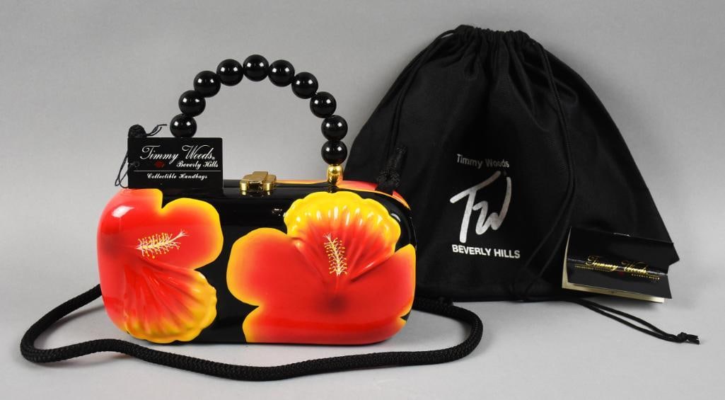 Timmy Woods Hibiscus Flower Purse, Original Dust Bag (1 of 7)