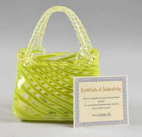Master Glass Artist Cristiano Jito Art Glass Handbag - COA