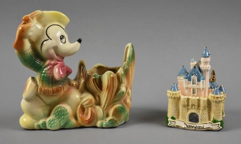 Vintage Walt Disney Ceramics, Planter & S & P Shaker