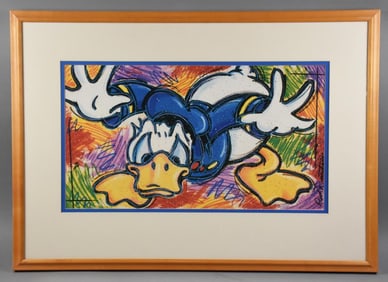 Dick Duerrstein Disneyland Donald Duck Framed Hotel Print COA