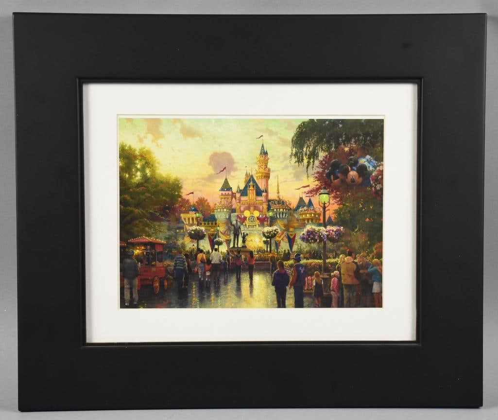 Thomas Kinkade Disneyland's 50th Anniversary Print, Framed (1 of 5)
